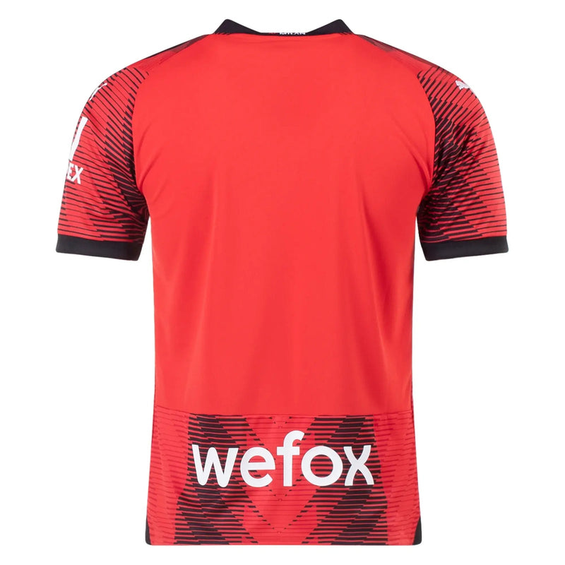 Camisa Milan Home 23/24 Preta e - Torcedor Vermelha