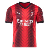 Camisa Milan Home 23/24 Preta e - Torcedor Vermelha