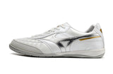 Chuteira Futsal Mizuno Morelia Sala Ic Branca e Prata