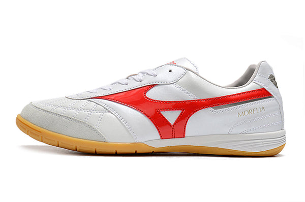 Chuteira Futsal Mizuno Morelia Sla Ic Branca e Vermelha