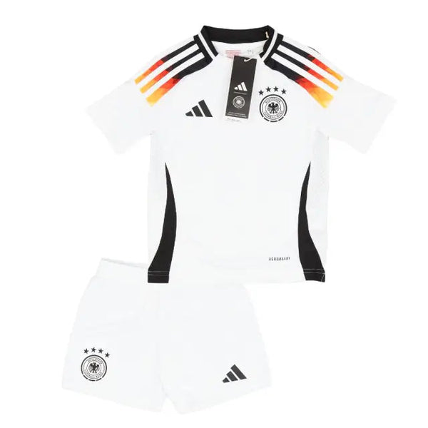 Conjunto Infantil Alemanha I 24/25 Branca e - Preta