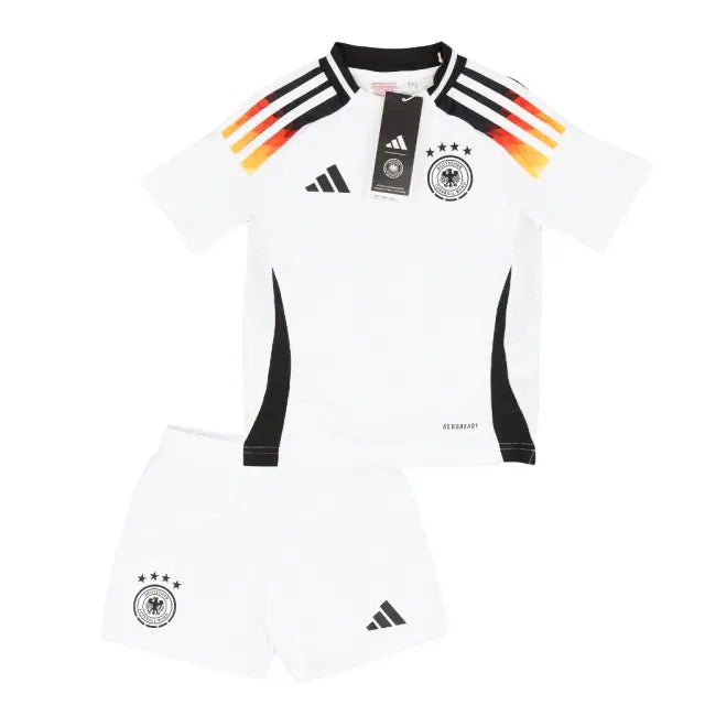 Conjunto Infantil Alemanha I 24/25 Branca e - Preta