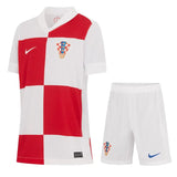 Conjunto Infantil Croacia I 2024 Branco e - Vermelho
