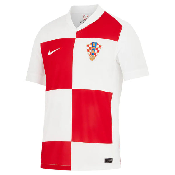 Camisa Croacia Home 2024 Branca e - Torcedor Vermelha