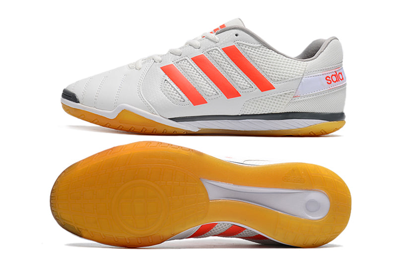 Chuteira Futsal Adidas Top Sala Ic Branca e - Laranja