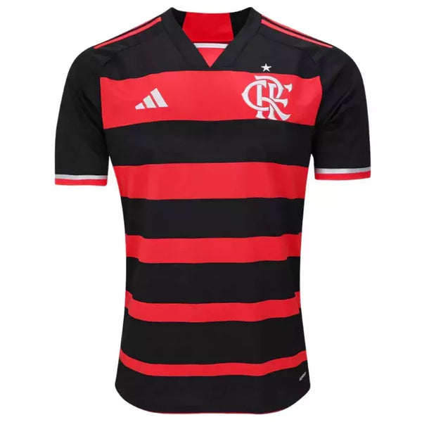 Camisa Flamengo I 24/25 - Torcedor Adidas Masculina - Preta e vermelha