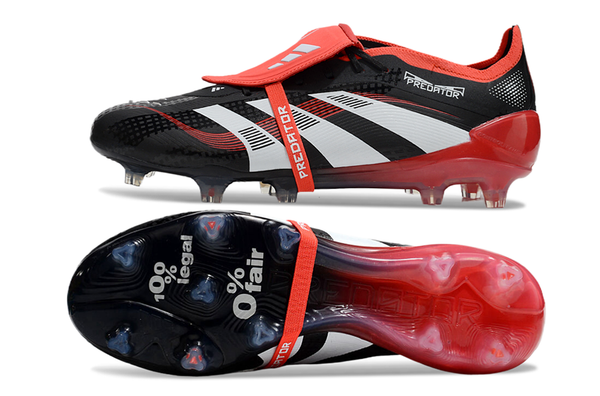 Chuteira Campo Adidas Predator Ft 30 Elite Fg Preta e Vermelha - 1