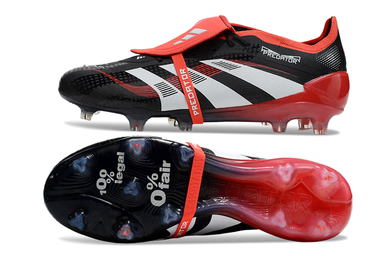 Chuteira Campo Adidas Predator Ft 30 Elite Fg Preta e Vermelha - 1