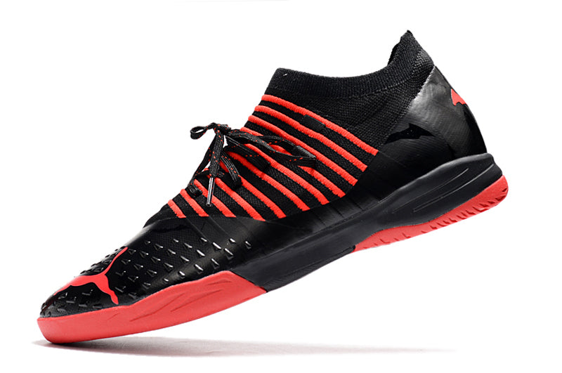 Chuteira Futsal Puma Future Z 1 3 Preto e Vermelho - Batman