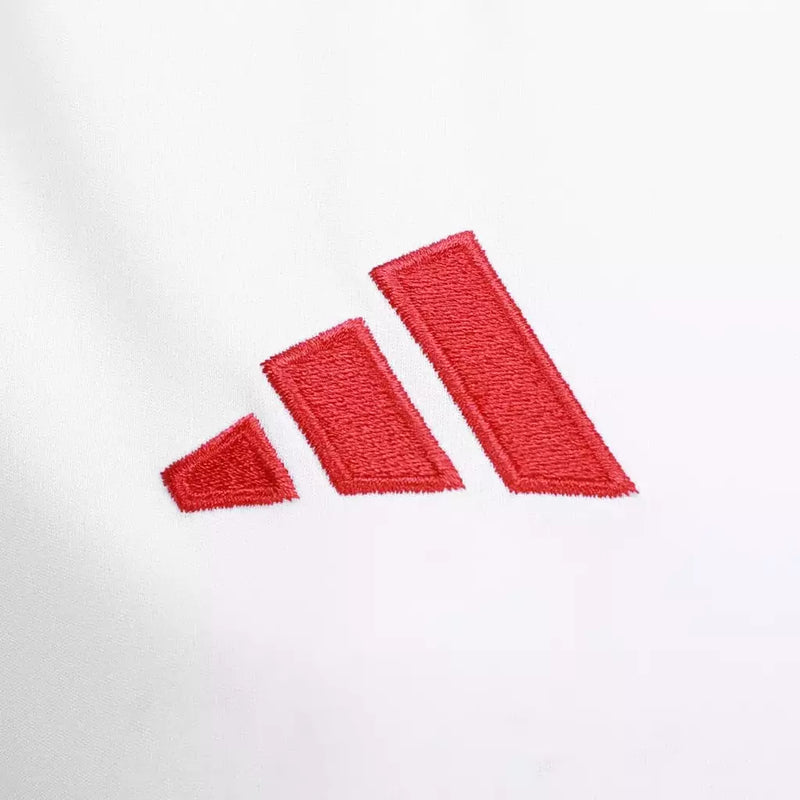 Camisa Flamengo II 25/26 - Torcedor Adidas Feminina - Branca com Detalhes Preto e Vermelho