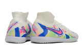 Chuteira Futsal Nike Phantom Luna Elite Ic Branca Azul e Rosa Rainbow - Pack