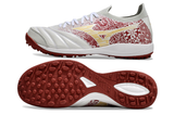 Chuteira Society Mizuno Morelia Neo Sala Tf Branca e Vermelha Charge Pack
