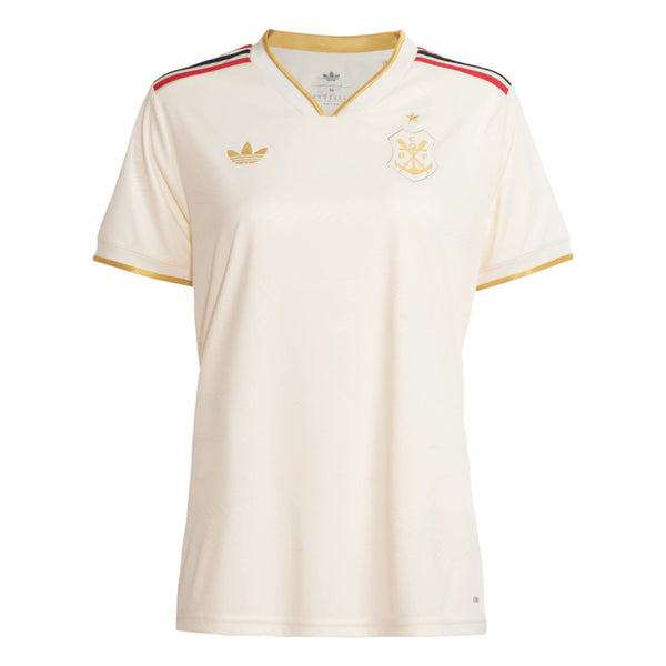 Camisa Flamengo III 25/26 - Torcedor Adidas Feminina - Off White