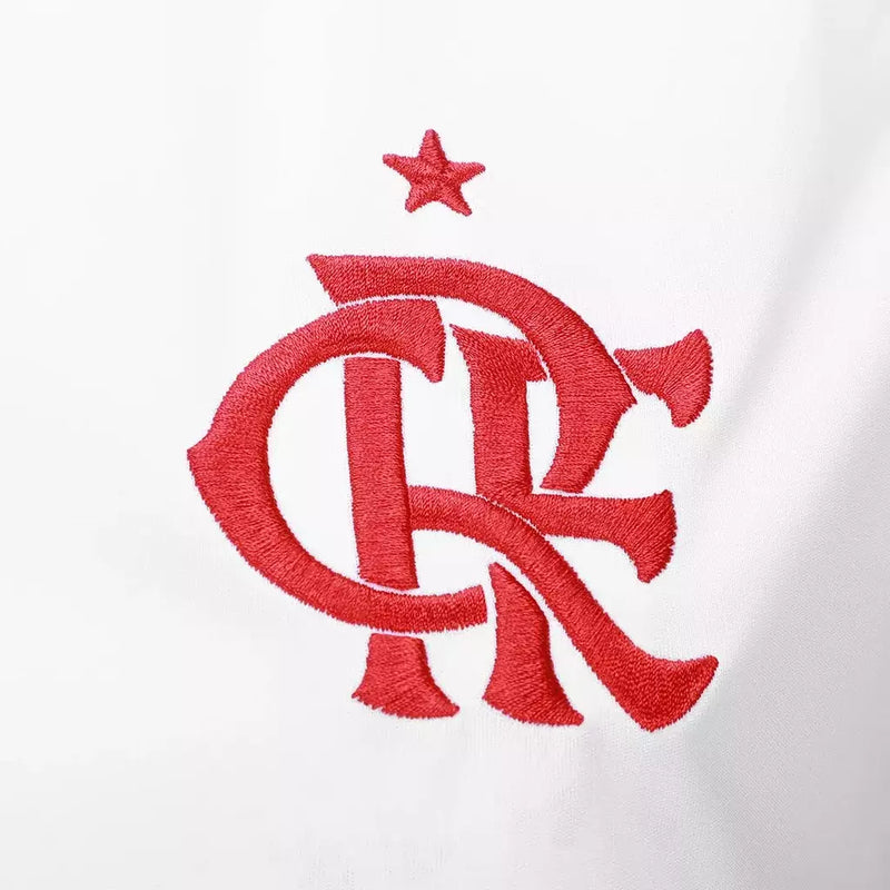 Camisa Flamengo II 25/26 - Torcedor Adidas Feminina - Branca com Detalhes Preto e Vermelho