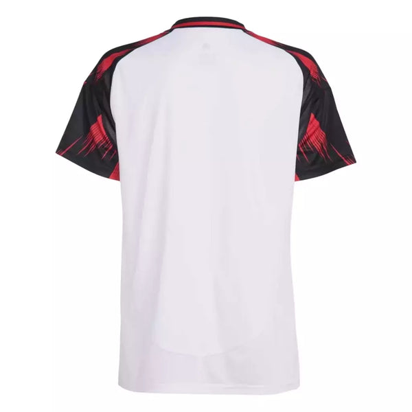 Camisa Flamengo II 25/26 - Torcedor Adidas Feminina - Branca com Detalhes Preto e Vermelho