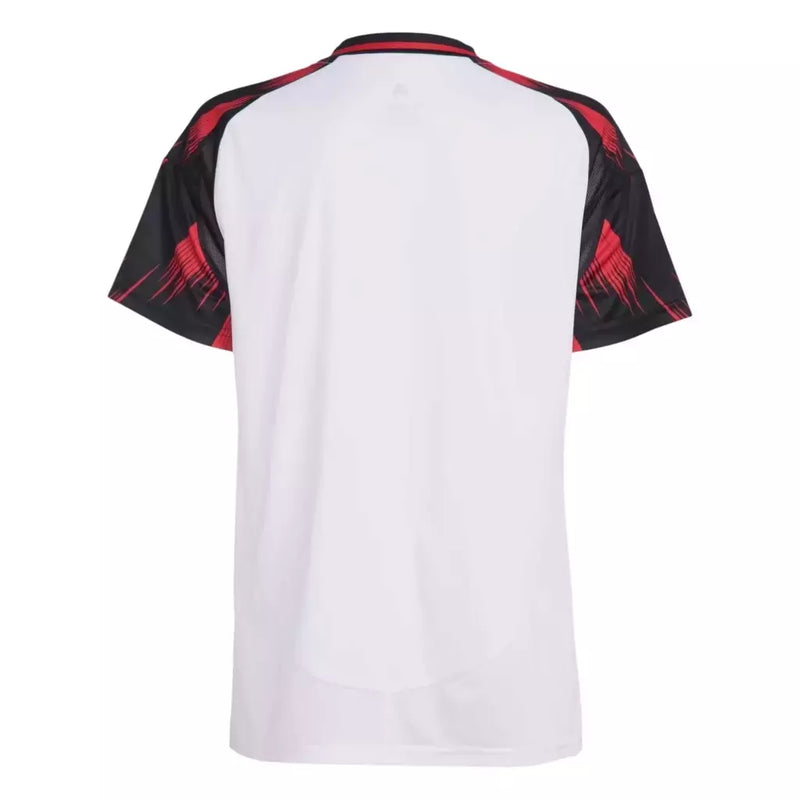 Camisa Flamengo II 25/26 - Torcedor Adidas Feminina - Branca com Detalhes Preto e Vermelho