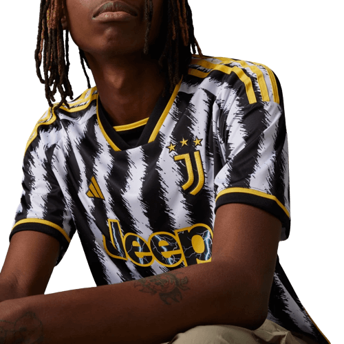 Camisa Juventus Home 23/24 Branca e - Torcedor Preta