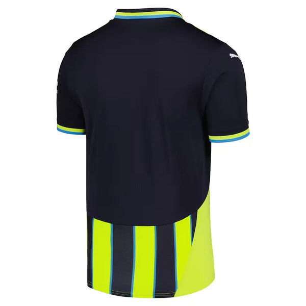 Camisa Manchester City Away 24/25 Azul e - Torcedor Amarela