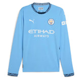 Camisa Manchester City Home 23/24 Manga Longa - Torcedor Azul