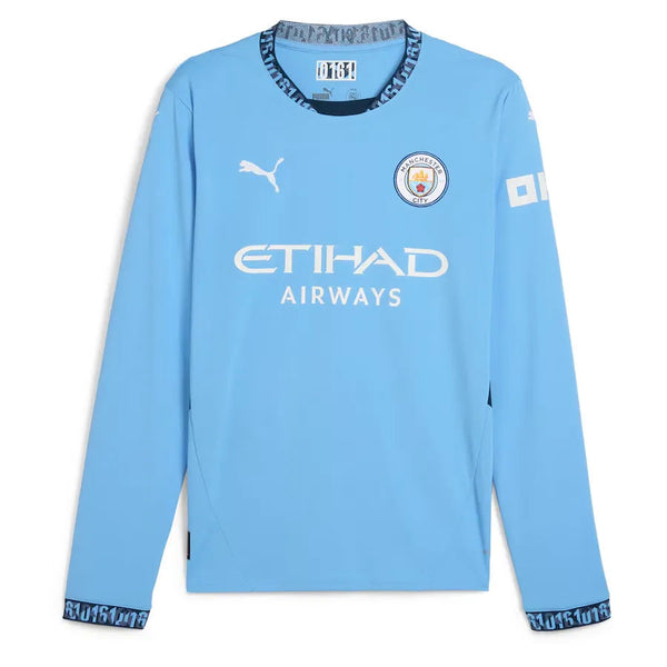 Camisa Manchester City Home 23/24 Manga Longa - Torcedor Azul