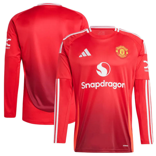 Camisa Manchester United Home 24/25 Manga Longa - Torcedor Vermelha