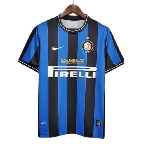 Camisa Inter de Milao Away 09/10 Retrô Azul e - Preta