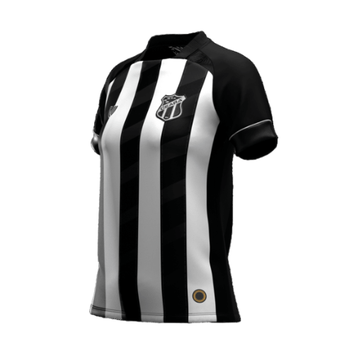Camisa Ceará Home 24/25 - Feminina Preta e Branca