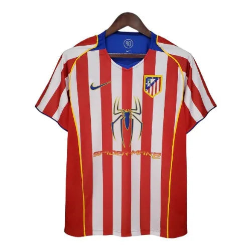 Camisa Atletico de Madrid Spider 04/05 Retrô Nike Branca e - Vermelha