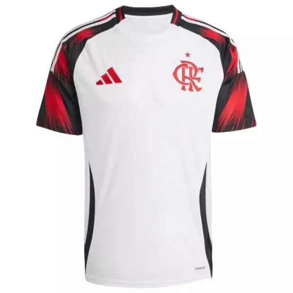 Camisa Flamengo II 25/26 - Torcedor Adidas Masculina - Branca com detalhes em preto e vermelho